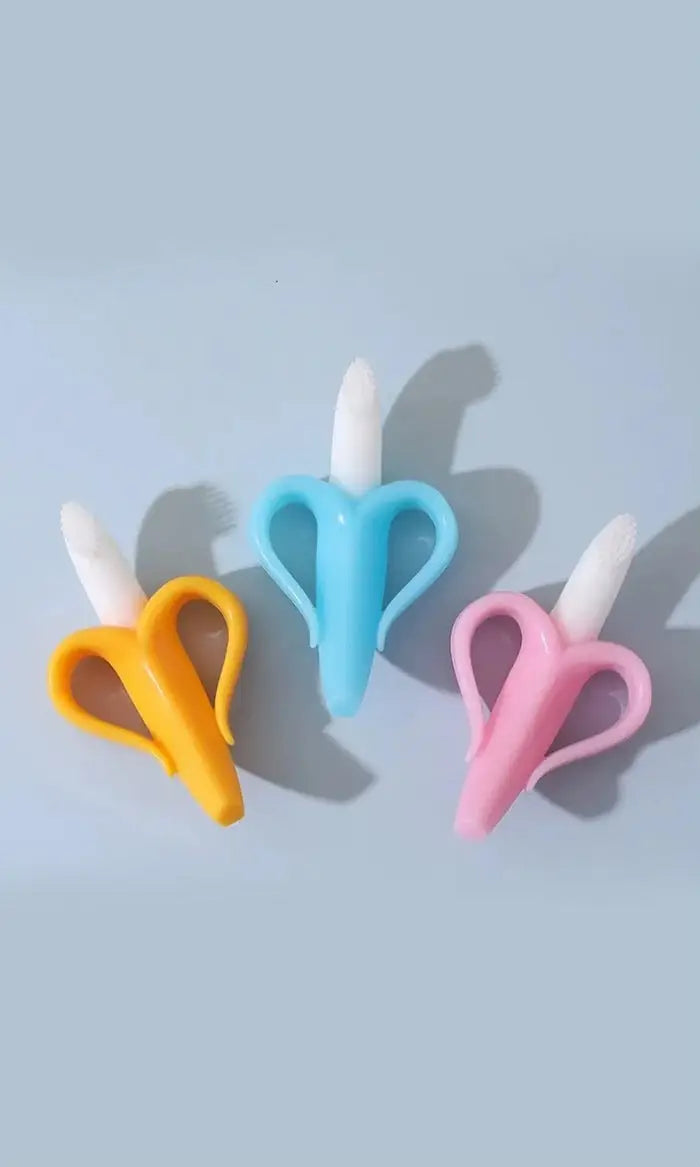 Baby Silicone Banana Teether for Babies – Baby Banana Teether – Banana Tooth Brush