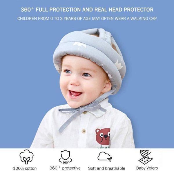 Baby Head Protector Helmet Multicolor Cotton 53cm